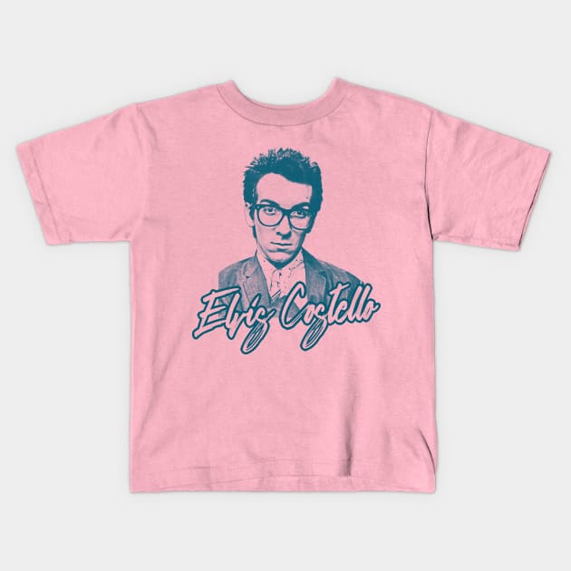 Elvis Costello / 80s Style Aesthetic Design Kids T-Shirt by DankFutura